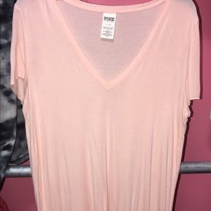 Pink v neck tee